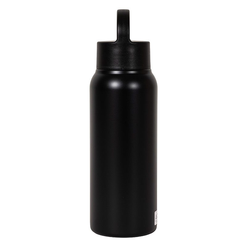 持ち手付 軽量ステンレスマグボトル スクリュータイプ 600ml 保温・保冷 ブラック