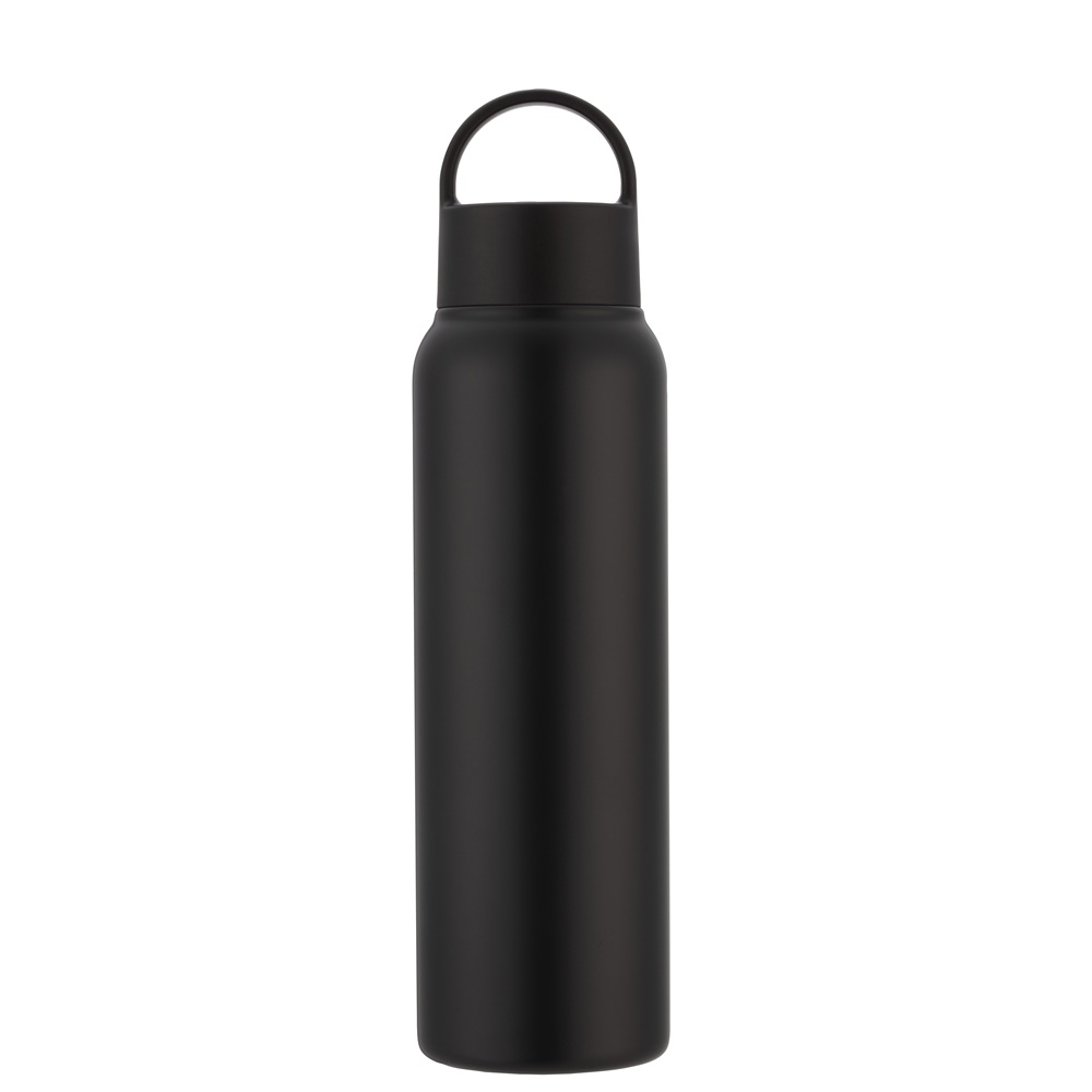 持ち手付 軽量ステンレスマグボトル スクリュータイプ 750ml 保温・保冷 ブラック