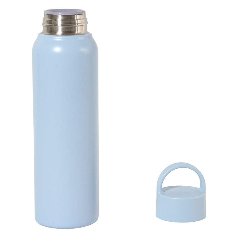 持ち手付 軽量ステンレスマグボトル スクリュータイプ 750ml 保温・保冷 ブルー