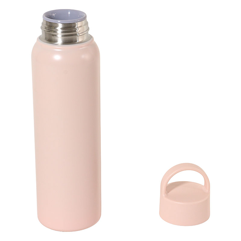 持ち手付 軽量ステンレスマグボトル スクリュータイプ 750ml 保温・保冷 ピンク