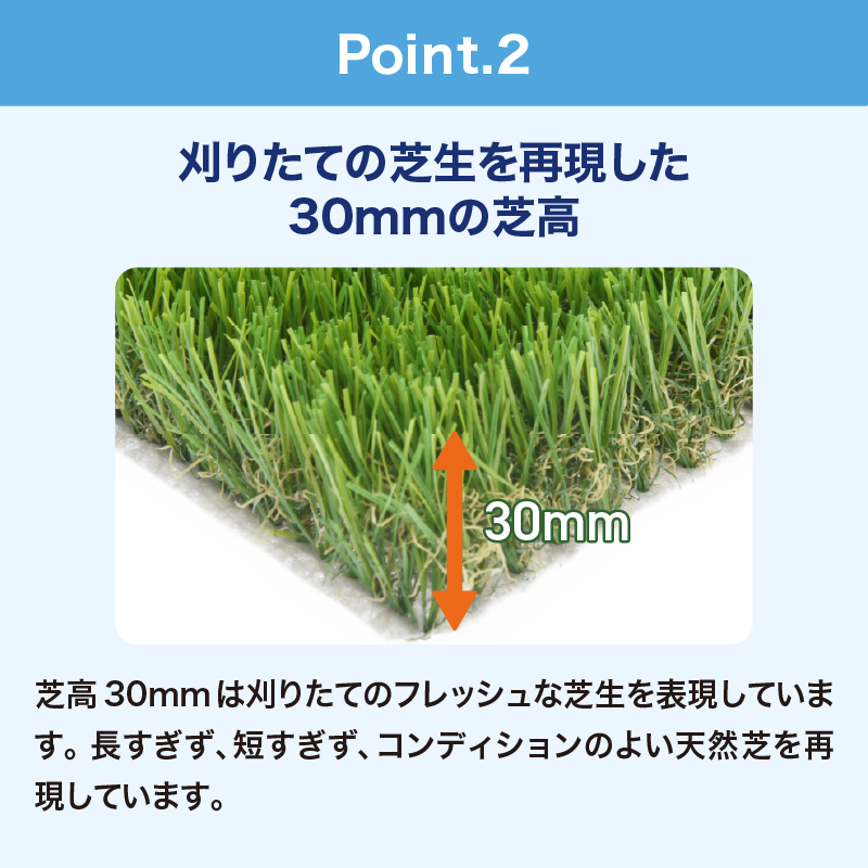 防草リアル人工芝 芝丈30mm 幅1m×長さ5m