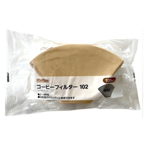 コーヒーフィルター102 無漂白 100枚入 2～4杯用