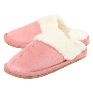 ボア縁スリッパ M（23～25cm）ピンク