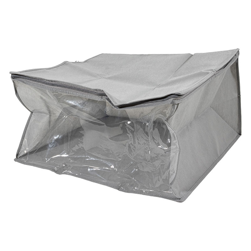 毛布・タオルケット袋 50×50×高さ30cm ライトグレー