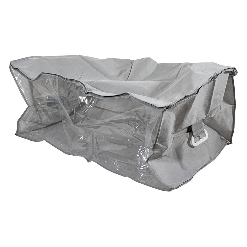 ハンドル付きふとん袋 大(100×60×高さ50cm)ライトグレー