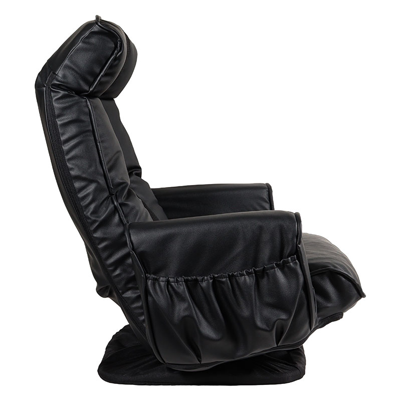 肘付き回転座椅子 ブラック MNLK-ビーカム(BK)