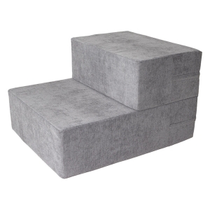 1段でマットとしても使える ペットステップ 2段 グレー