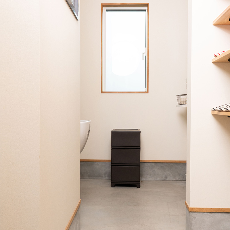 ほこりが入りにくいチェスト 3段 ブラウン