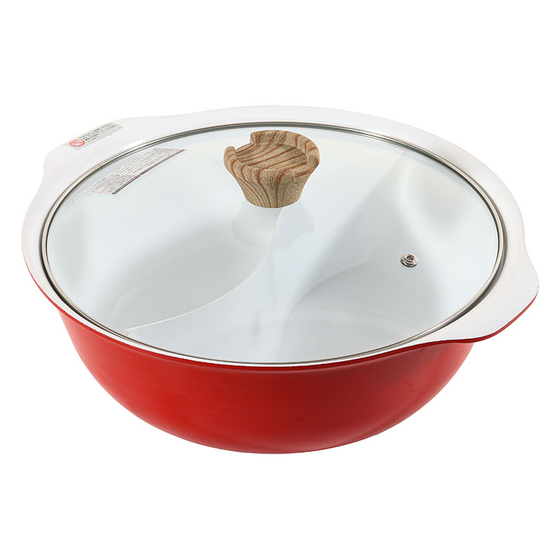 2つの味が楽しめる 卓上仕切り鍋 28cm(4～5人用)ガス火・IH対応