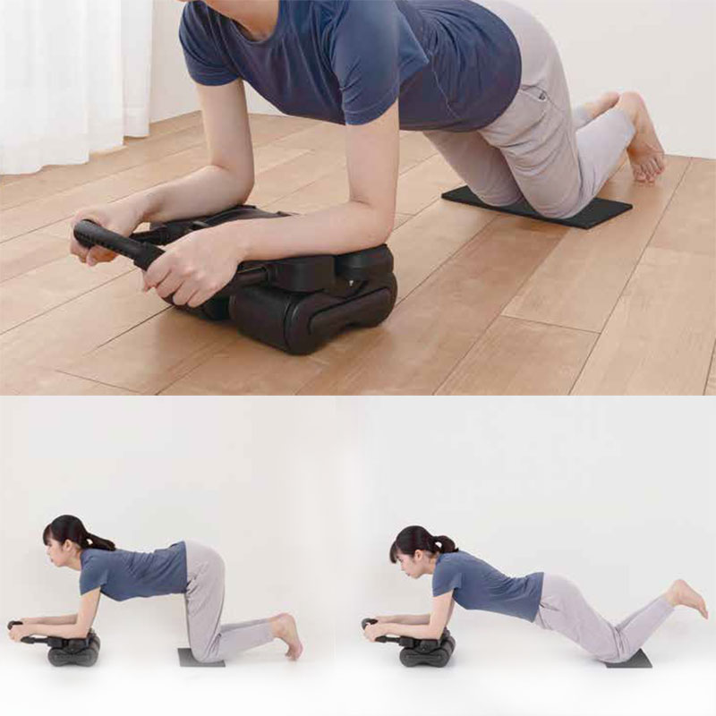 アシスト機能付き 腹筋ローラー ブラック