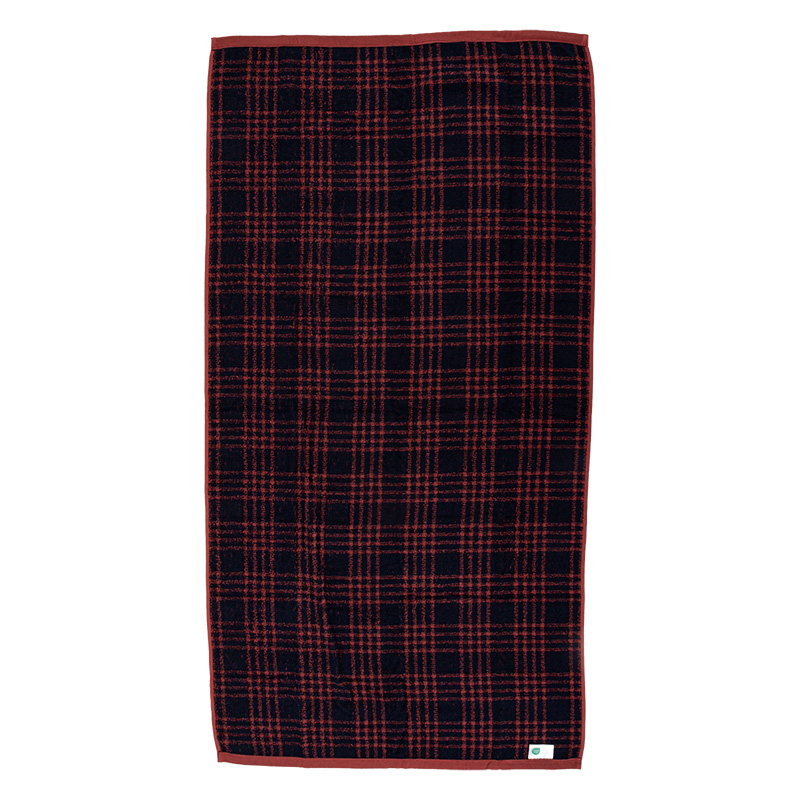 しっかりシリーズ バスタオル 60×120cm チェックレッド