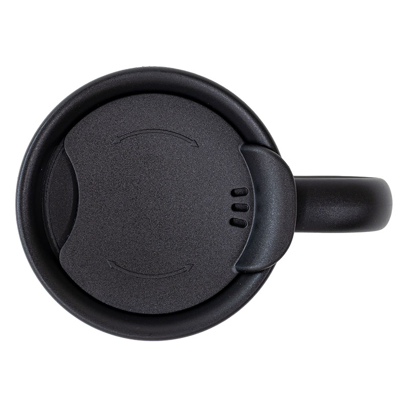 飲み物本来の風味が楽しめる セラミックコートマグカップ 280ml 保温・保冷 ブラック