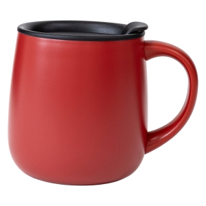 飲み物本来の風味が楽しめる セラミックコートマグカップ 280ml 保温・保冷 レッド
