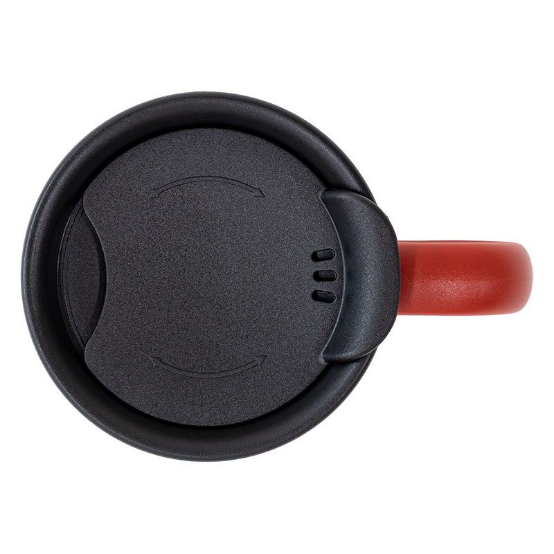 飲み物本来の風味が楽しめる セラミックコートマグカップ 280ml 保温・保冷 レッド