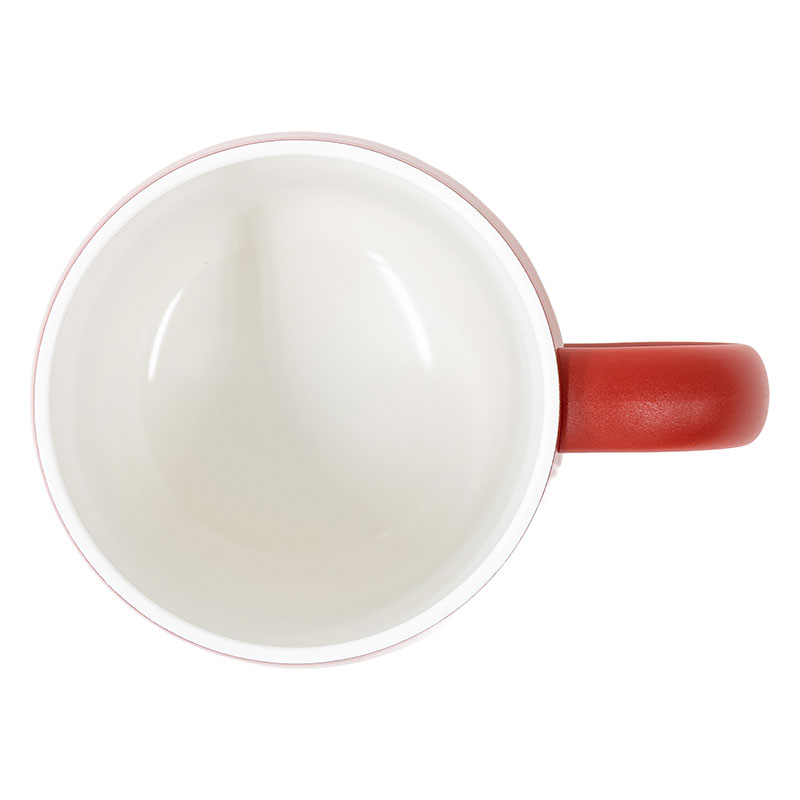 飲み物本来の風味が楽しめる セラミックコートマグカップ 280ml 保温・保冷 レッド