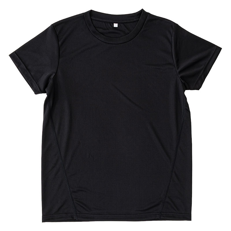 レディース DRY メッシュTシャツ 丸首 ブラック