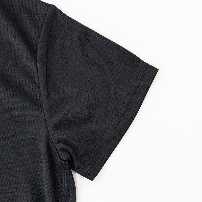 レディース DRY メッシュTシャツ 丸首 ブラック