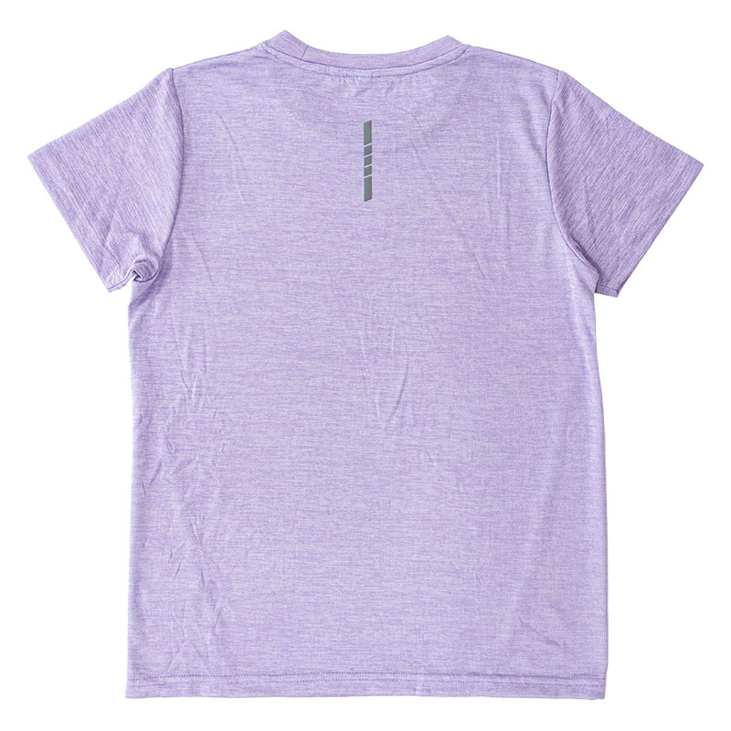 レディース DRY メッシュTシャツ 丸首 杢ラベンダー