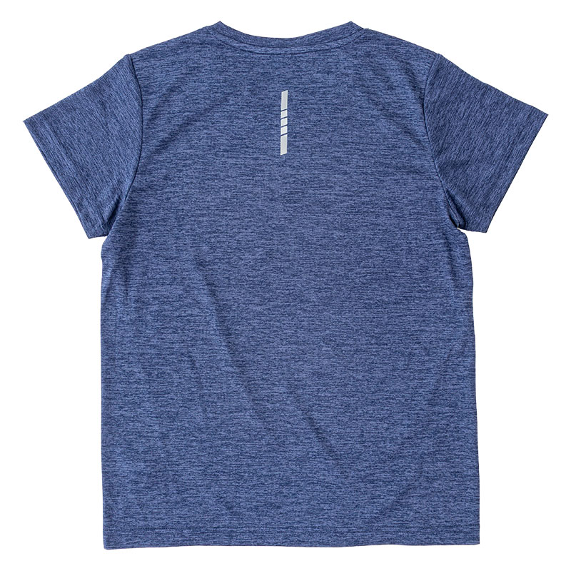 レディース DRYメッシュTシャツ V首 杢ネイビー