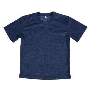 キッズ DRYメッシュTシャツ 杢ネイビー 120cm
