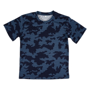 キッズ DRYメッシュTシャツ ネイビー迷彩 120cm
