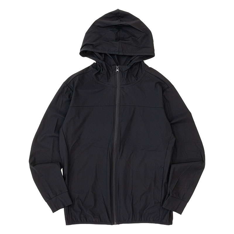 メンズ 冷感UVパーカー ブラック