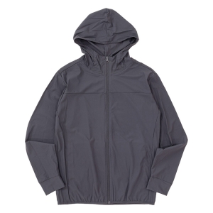 メンズ 冷感UVパーカー チャコール