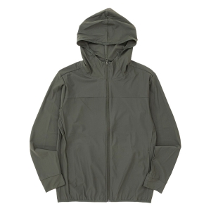 メンズ 冷感UVパーカー カーキ