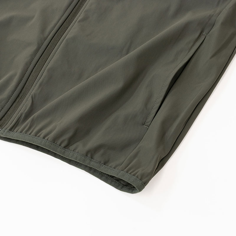 メンズ 冷感UVパーカー カーキ