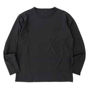 メンズ 冷感Tシャツ 長袖 ブラック