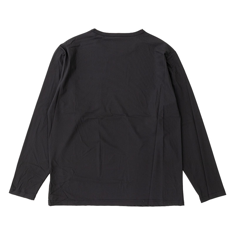 メンズ 冷感Tシャツ 長袖 ブラック