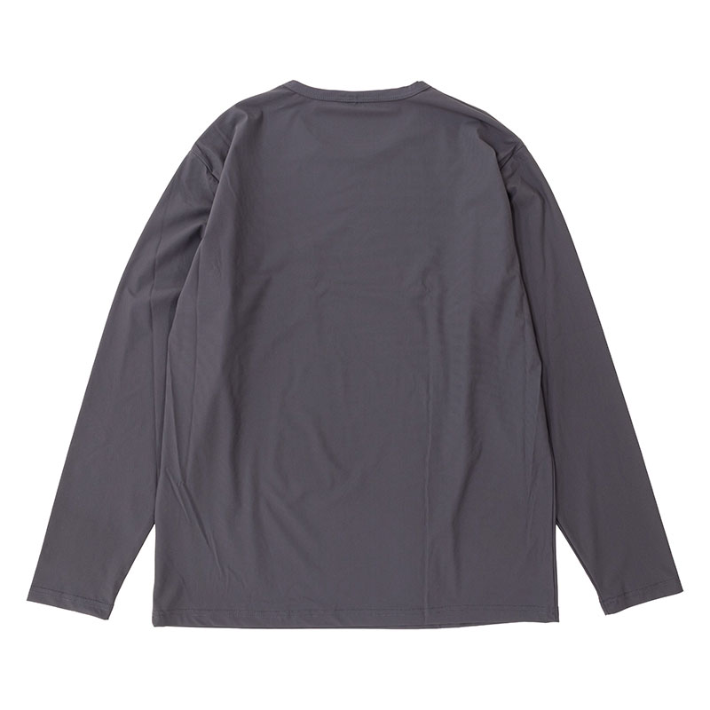 メンズ 冷感Tシャツ 長袖 チャコール