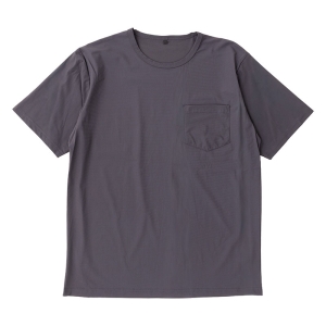 メンズ 冷感Tシャツ 半袖 チャコール