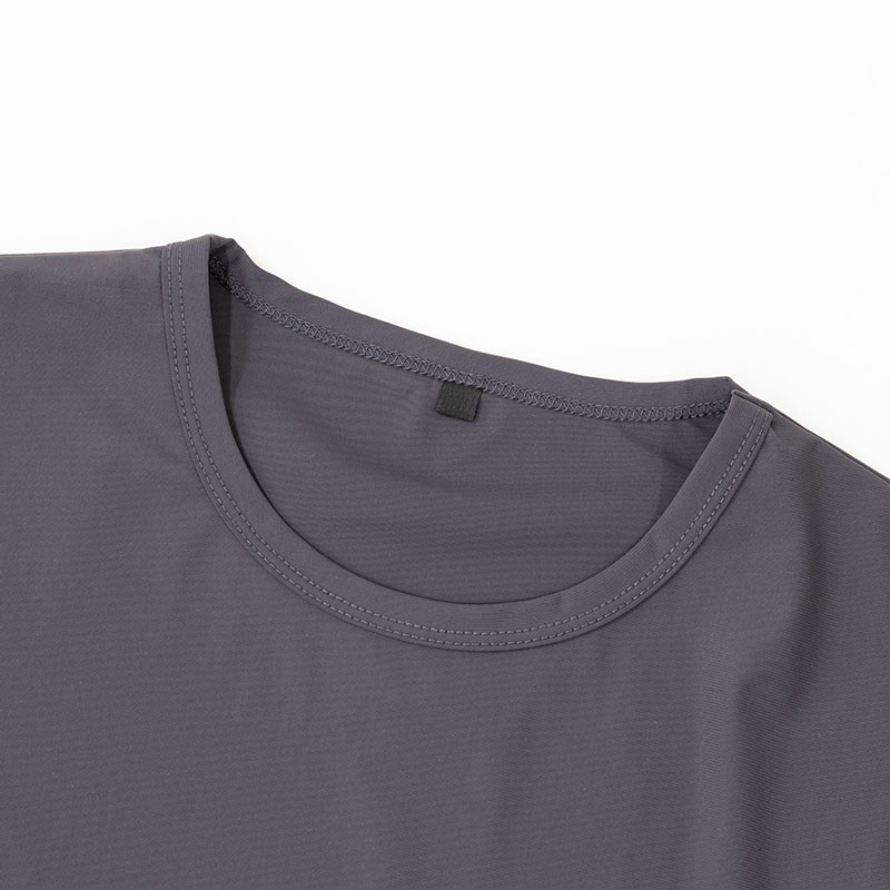 メンズ 冷感Tシャツ 半袖 チャコール