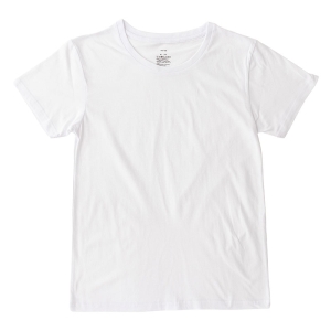 メンズ 綿100% インナー 半袖 丸首 ホワイト