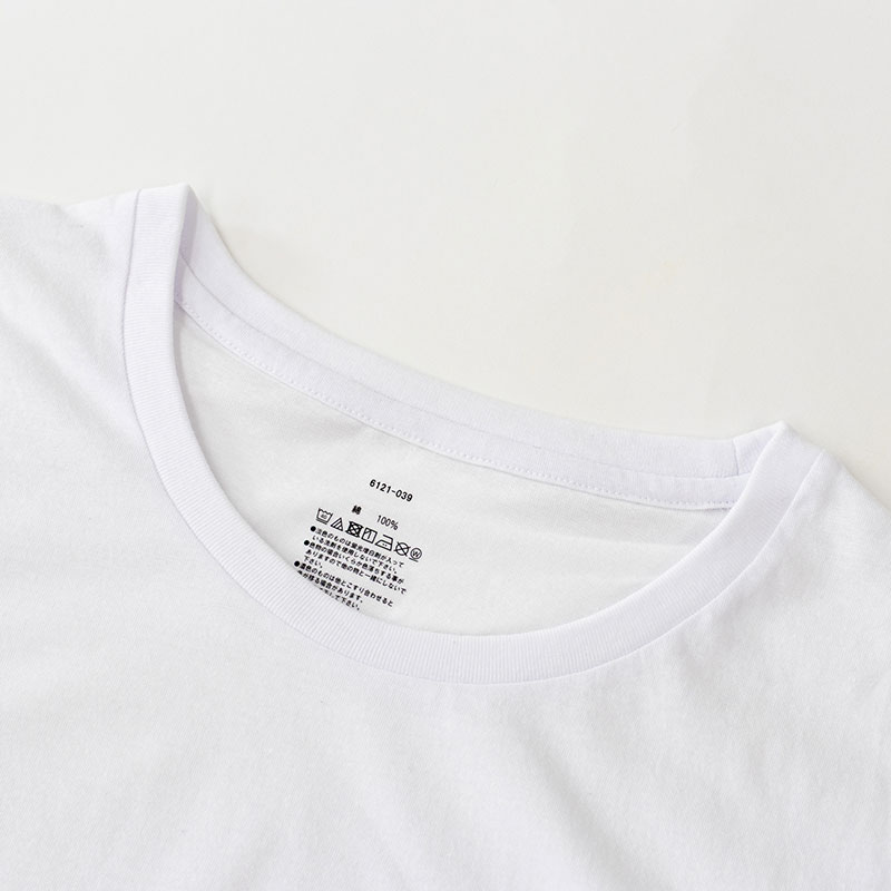 メンズ 綿100% インナー 半袖 丸首 ホワイト