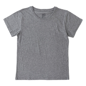 メンズ 綿100% インナー 半袖 丸首 杢グレー