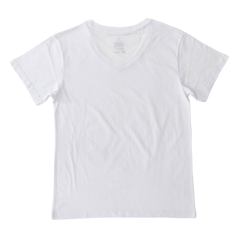 メンズ 綿100% インナー 半袖 V首 ホワイト