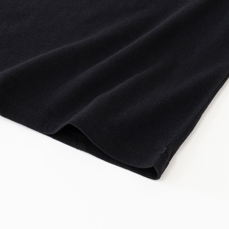 メンズ 綿100% インナー 半袖 V首 ブラック