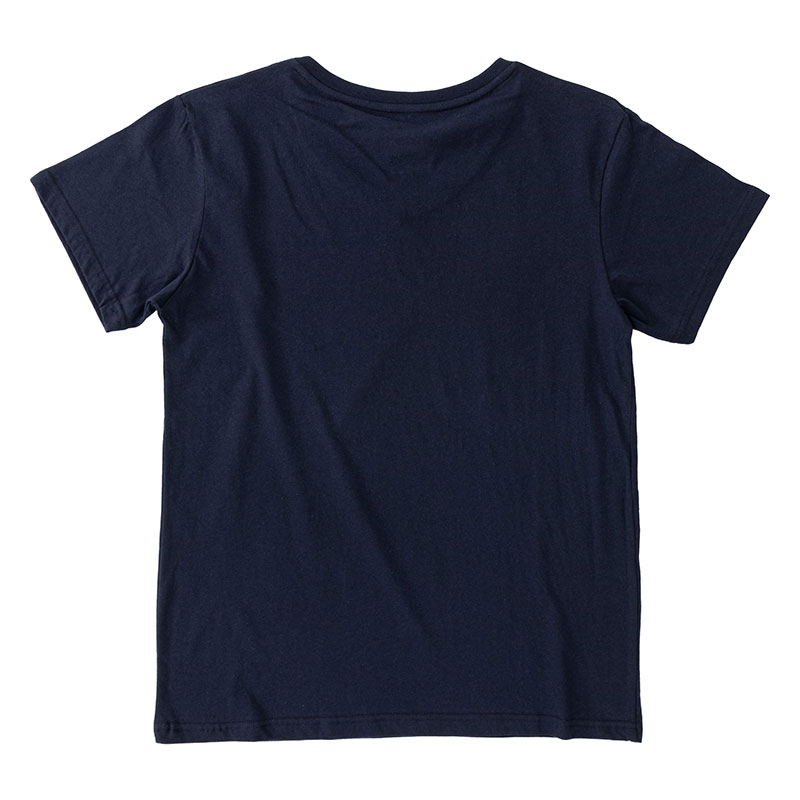 メンズ 綿100% インナー 半袖 V首 ネイビー