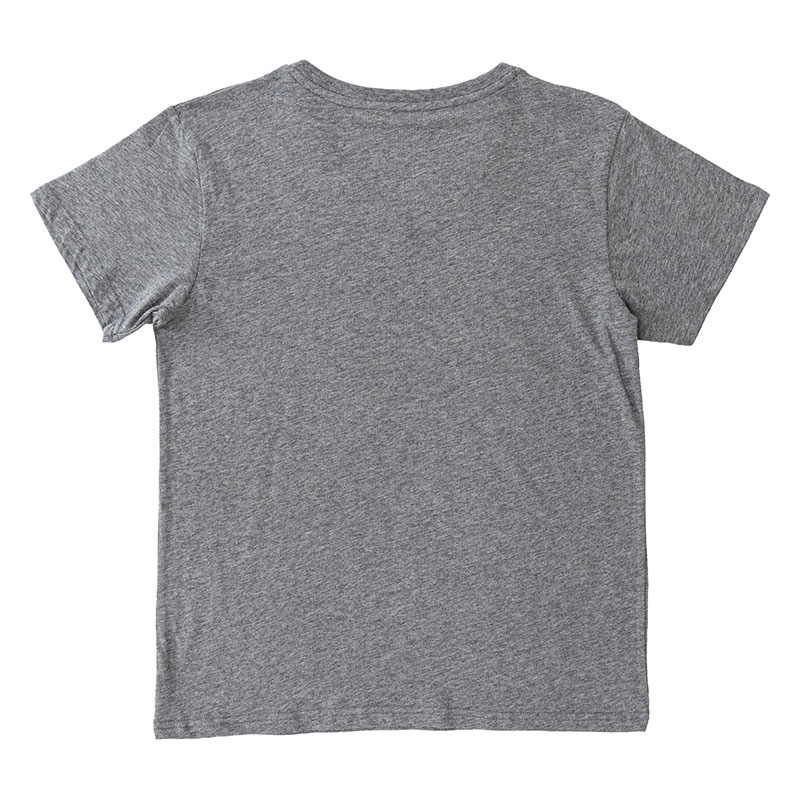 メンズ 綿100% インナー 半袖 V首 杢グレー