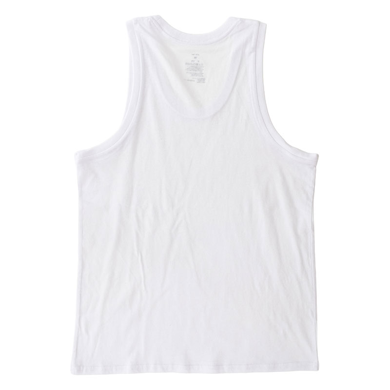 メンズ 綿100% インナータンクトップ ホワイト