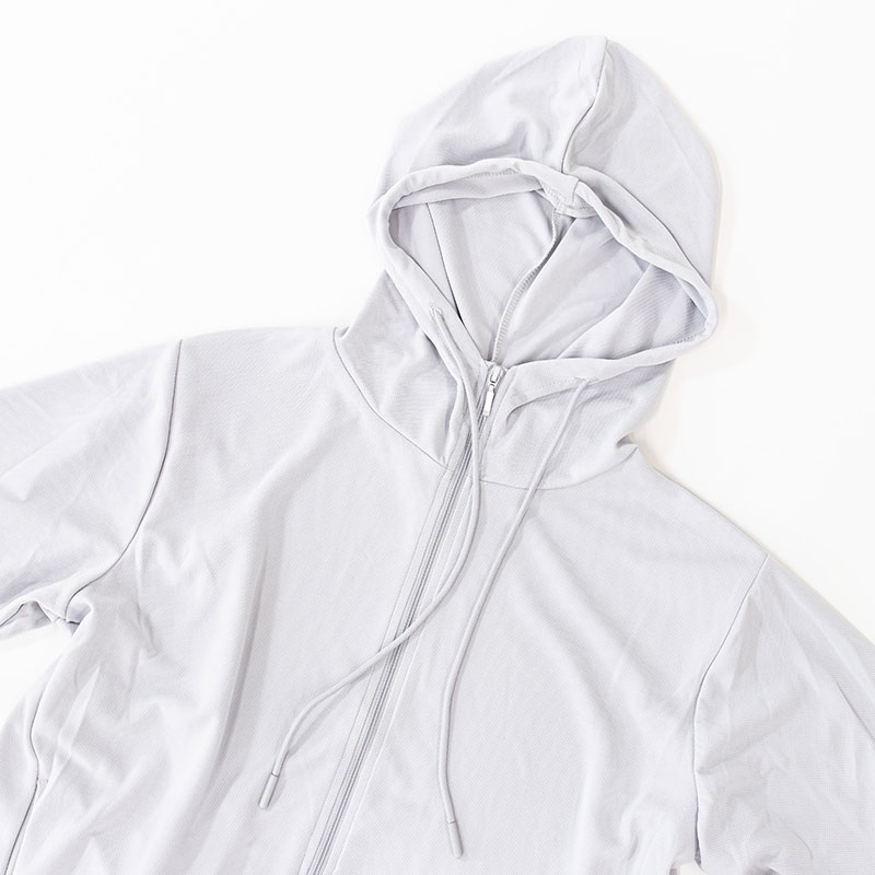 レディース UVメッシュパーカー ライトグレー