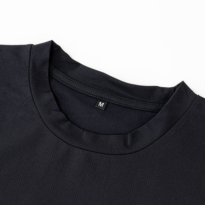 メンズ 通気速乾 Tシャツ 長袖 ブラック
