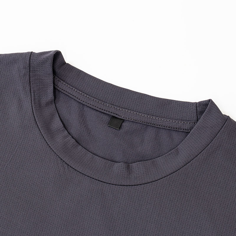 メンズ 通気速乾 Tシャツ 長袖 チャコール