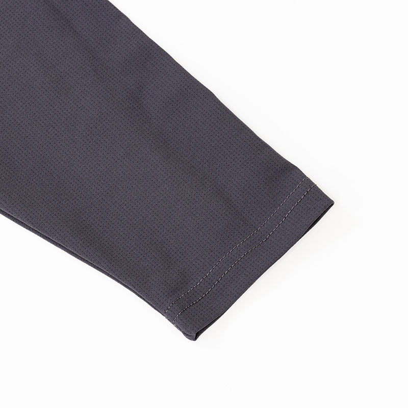 メンズ 通気速乾 Tシャツ 長袖 チャコール