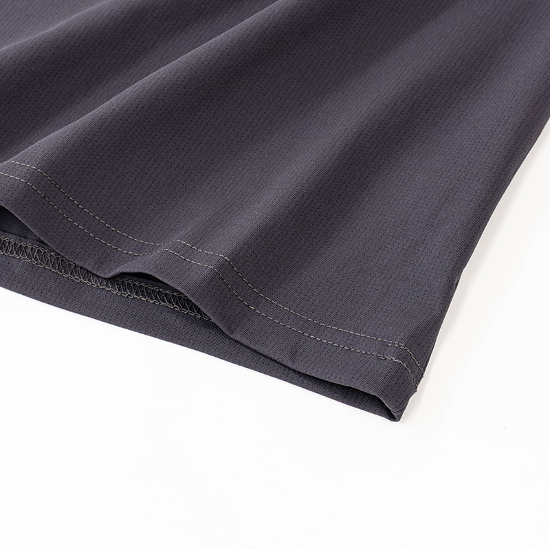 メンズ 通気速乾 Tシャツ 長袖 チャコール