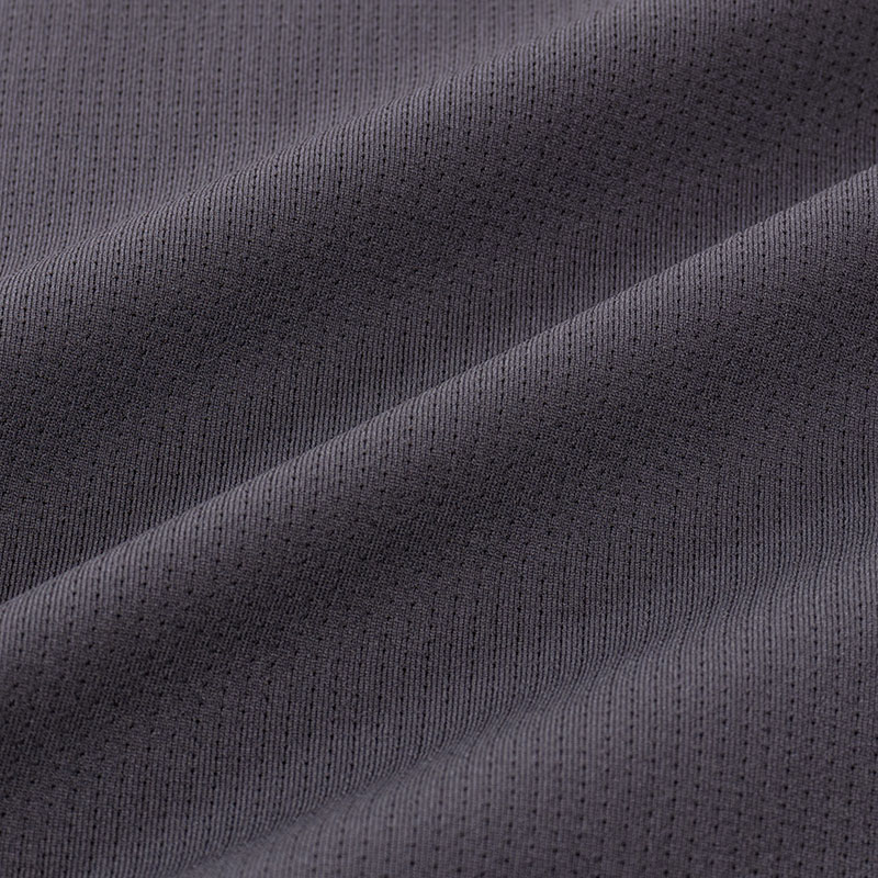 メンズ 通気速乾 Tシャツ 長袖 チャコール