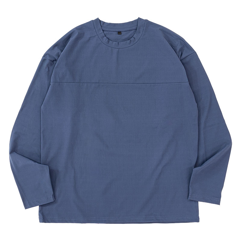 メンズ 通気速乾 Tシャツ 長袖 ネイビー