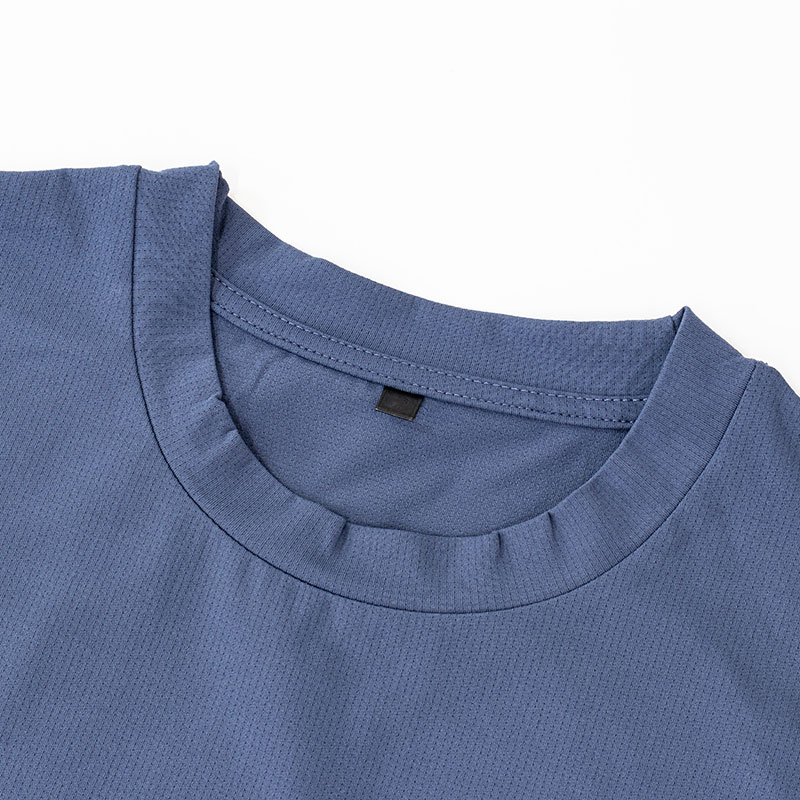 メンズ 通気速乾 Tシャツ 長袖 ネイビー